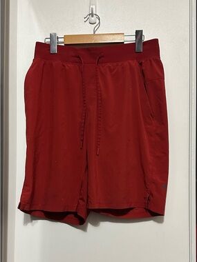 Men's Red Athletic Drawstring Shorts